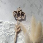 Dekor ozdobny ze sklejki 10cm x 5,5cm D17