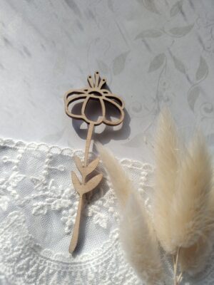 Dekor ozdobny ze sklejki 10cm x 5,5cm D17