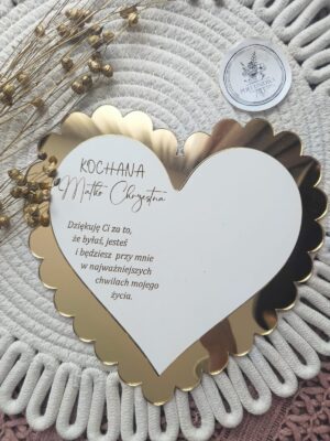 Serce złote do makramy 21cm  PL71