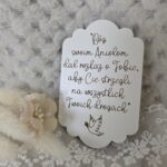 Grawerowana tabliczka na Chrzest Święty HDF 8,5cm x 5,5cm H497