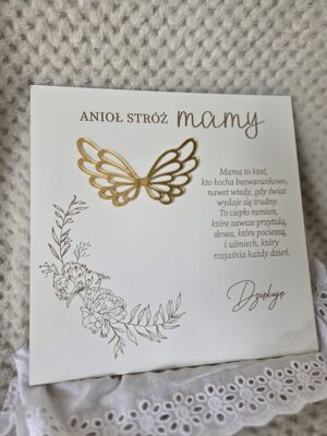 Tło do Ramki na Dzień Mamy – Baza HDF ze Złotymi Skrzydłami HT12