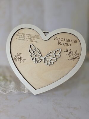 Baza do Anioła z makramy na dzień Mamy ze sklejki wisząca 22cm x 19cm N977