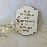 Grawerowany napis na dzień Mamy z HDF 7cm x 5cm H530