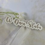 Tabliczka w Dniu Ślubu z HDF 11cm x 2,8cm  h531