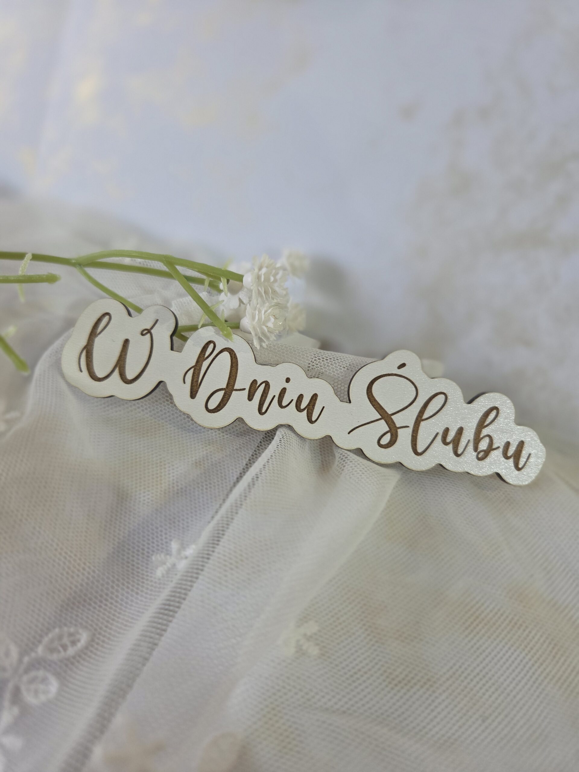 Tabliczka w Dniu Ślubu z HDF 11cm x 2,8cm h531