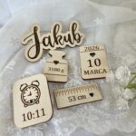 Tabliczka metryczka personalizowana dla dziecka ze sklejki – Grawer do makramy i ramek N991