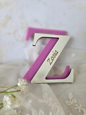 Personalizowany Napis 3D do Makramy 8cm 20 znaków KPL1