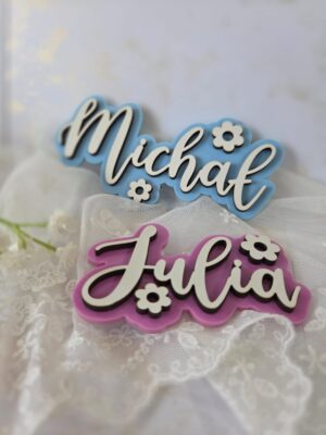 Personalizowany Napis 3D do Makramy 8cm 20 znaków KPL5