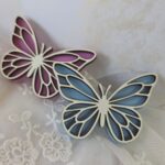 Dekor 3D do Makramy motyl 6cm x 4cm KPL9