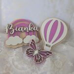 Zestaw do Metryczki 3D – Imię, Balon, Motylek, Tęcza – Komplet Dekorów KPL10