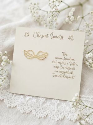 Baza tło do ramki na Chrzest Święty – Biały HDF grawerowany 25x25 cm / 23x23 cm HT21