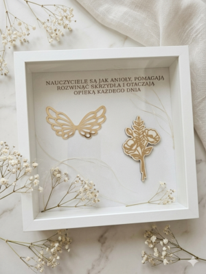 Baza tło do ramki na Dzień Nauczyciela – Biały HDF 25x25 cm / 23x23 cm HT25