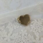 Złote serce lustrzane z pleksi 3cm – Dekor personalizowany do makramy i ramek  PL85