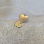 Złote serce lustrzane z pleksi 3cm/2,5cm – Dekor personalizowany do makramy i ramek  PL86
