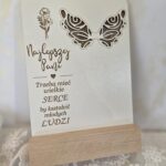 Baza podziękowanie dla Nauczyciela ze stojakiem 20x13,5 cm – Biały HDF do makramy H541
