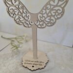 Skrzydła stojące z podstawką dla aniołka z makramy dla Nauczyciela12x15cm N998