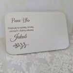 Baza podziękowanie dla Nauczyciela personalizacja 14x9,5 cm – Biały HDF do makramy H547