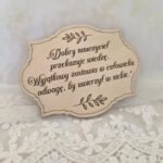 Tabliczka grawerowana ze sklejki dla nauczyciela do ramki z makramą 8x6cm N1004
