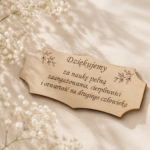 Tabliczka grawerowana ze sklejki dla nauczyciela do ramki z makramą 12x5cm N1008