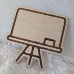Dodatek do makramy tablica szkolna sklejka 3mm z własnym tekstem 8x5cm N1014