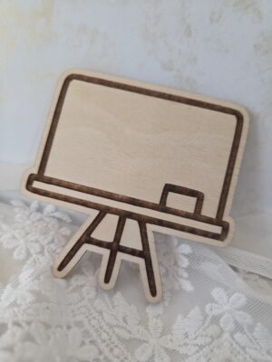 Dodatek do makramy tablica szkolna sklejka 3mm z własnym tekstem 8x5cm N1014