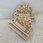 Baza do zakładki do książki dla nauczyciela – Sklejka z grawerem 5x4cm N1011