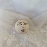 Drewniany Koralik Buźka do Makramy – Główka do Aniołków i Laleczek G2