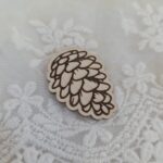 Scrapki drewniane Jesień 4cm Dodatki do makramy laleczek N1060