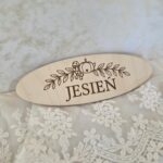 Napis ze sklejki Jesień do makramy wianków jesiennych 14,5x5cm N1056