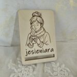 Baza ze sklejki do zakładki do książki Makrama Jesień 7,5x5cm N1052
