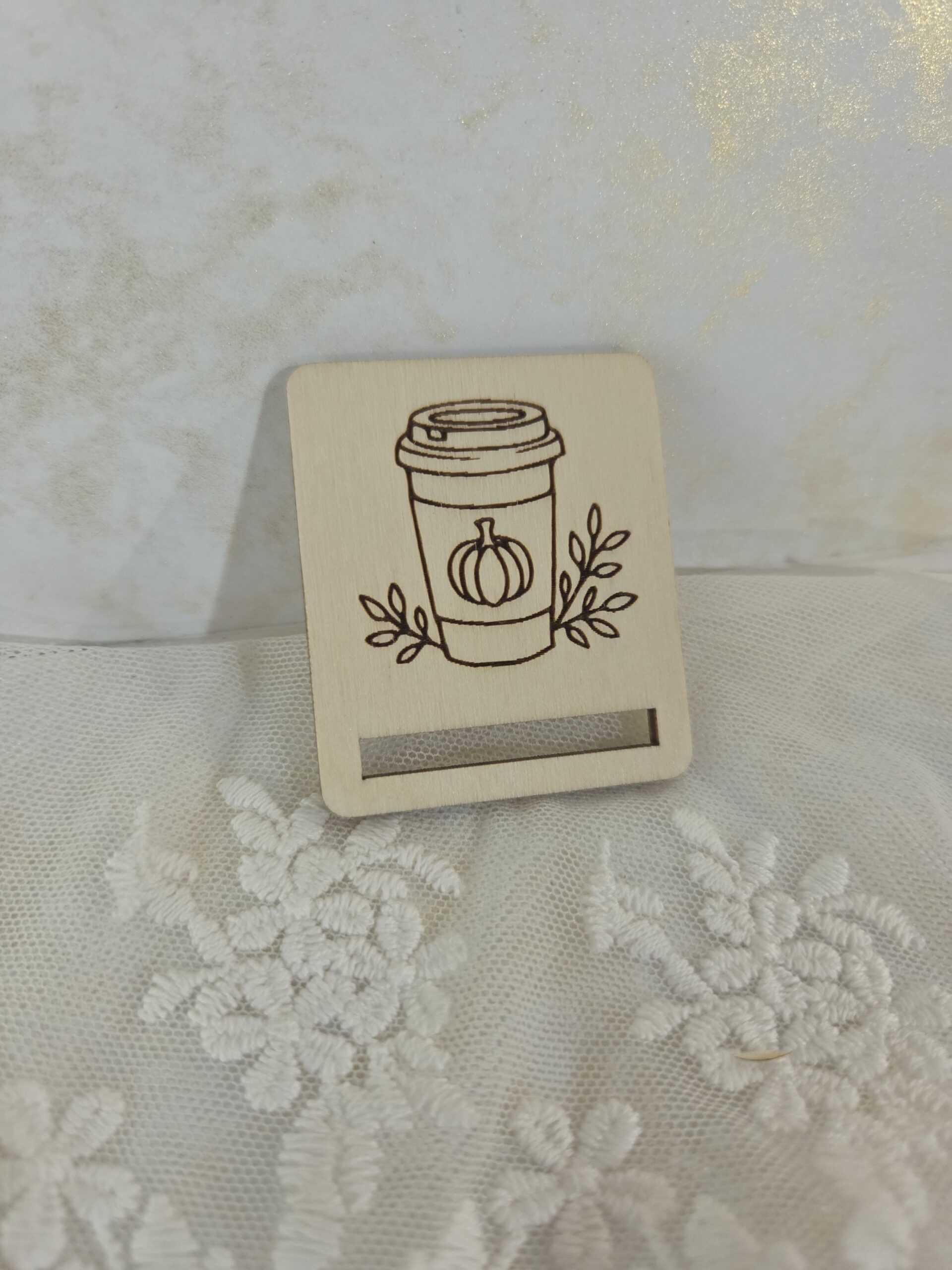 Baza ze sklejki do zakładki do książki Makrama Jesień 5x4cm N1050