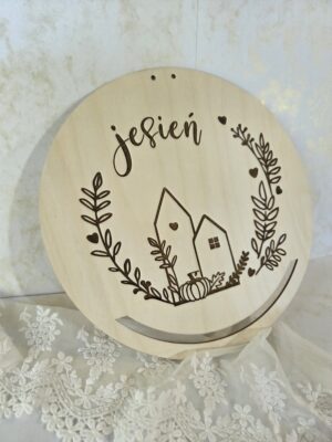 Baza do wianka jesiennego Obręcz ze sklejki Koło do ozdabiania 25cm N1064