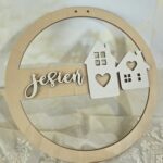 Baza do wianka jesiennego Obręcz ze sklejki Koło do ozdabiania 25cm N1066
