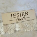 Napis ze sklejki Jesień do makramy wianków jesiennych 20x6,5cm N1057