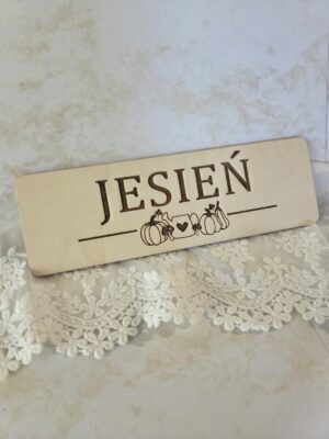 Napis ze sklejki Jesień do makramy wianków jesiennych 20x6,5cm N1057