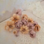 Kwiatki z Foamiranu do Makramy i Ramek 0,5-2,5cm krem - Zestaw 15 szt. Poludniowa.com.pl ZK21
