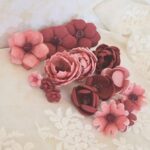 Kwiatki z Foamiranu do Makramy i Ramek 0,5-2,5cm bordo - Zestaw 15 szt. Poludniowa.com.pl ZK19