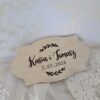 Drewniana tabliczka ślubna grawerowana ze sklejki personalizowana 10x5,5cm 50 znaków N1017