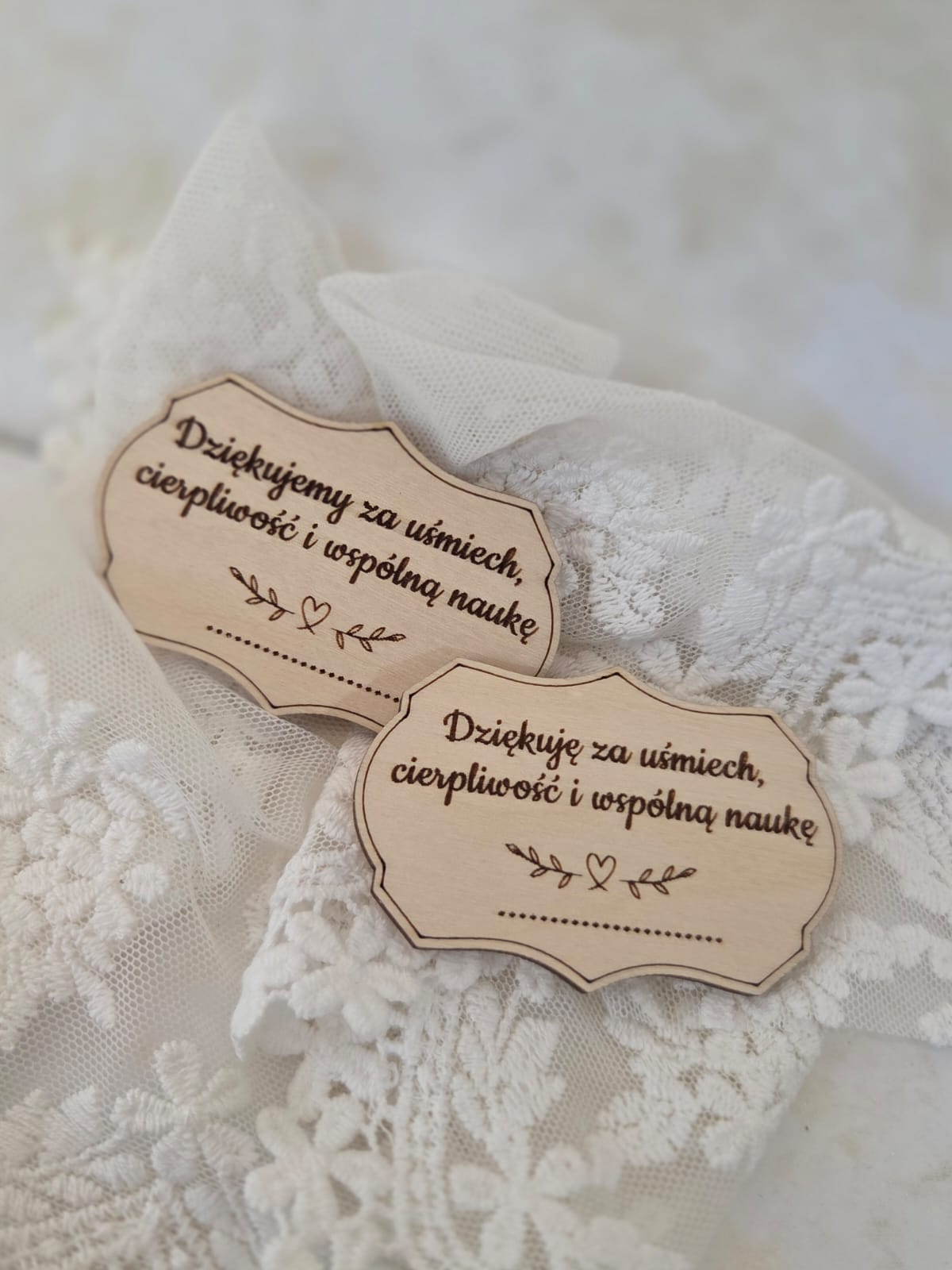Tabliczki do Makramy Dziękujemy Za personalizowane Sklejka Podziękowanie dla Nauczyciela 6x4cm 35 znaków N1025