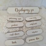 Tabliczki do Makramy Dziękujemy Za Zestaw 9 szt HDF Podziękowanie dla Nauczyciela Rękodzieło 15x3cm H554