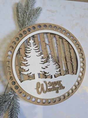 Baza do szydełkowania zimowa panel 3D sklejka HDF 20cm 3D5