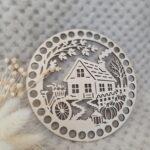 Jesienna baza do makramy i szydełkowania koło ze sklejki 15 i 20cm N1093
