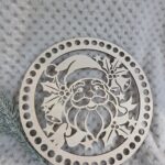 Zimowa baza do makramy i szydełkowania koło ze sklejki 20cm N1104