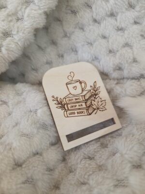 Baza ze sklejki do zakładki do książki Makrama Jesień 5x4cm N1136