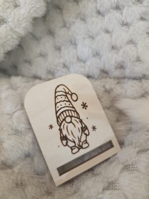Świąteczne bazy ze sklejki – zakładka do makramy na święta 5x4cm N1149