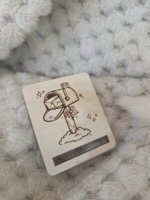 Świąteczne bazy ze sklejki – zakładka do makramy na święta 5x4cm N1150