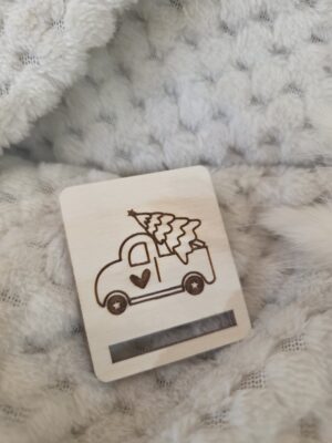 Świąteczne bazy ze sklejki – zakładka do makramy na święta 5x4cm N1152