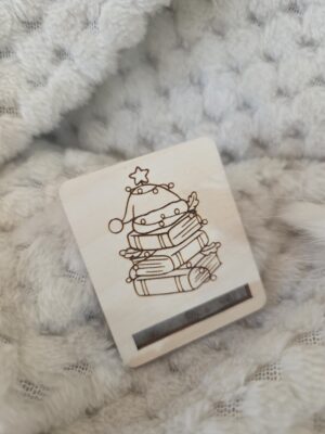 Świąteczne bazy ze sklejki – zakładka do makramy na święta 5x4cm N1151
