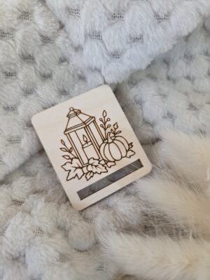Baza ze sklejki do zakładki do książki Makrama Jesień 5x4cm N1141