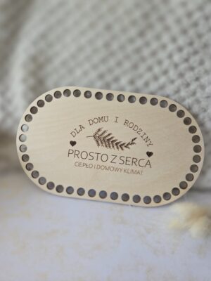 Baza do szydełkowania dno ze sklejki do koszyka 21x12,5cm N1167